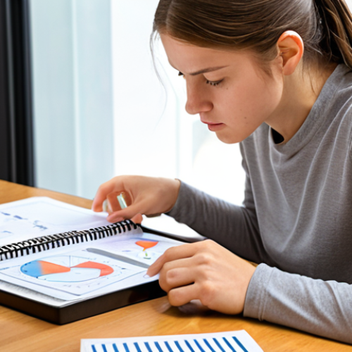 A focused individual diligently studying in a bright, well-organized home office. The desk features a flexible study planner and a subtle digital timer, indicating structured work. The person is actively engaging with the material, perhaps gesturing as if explaining a complex legal concept aloud or creating a detailed mind map that visually connects various regulatory aspects. A pile of flashcards is visible, suggesting active recall. Their expression reflects deep concentration, understanding, and quiet confidence, embodying mental strength and the success of active learning methods. The scene feels calm and empowered.