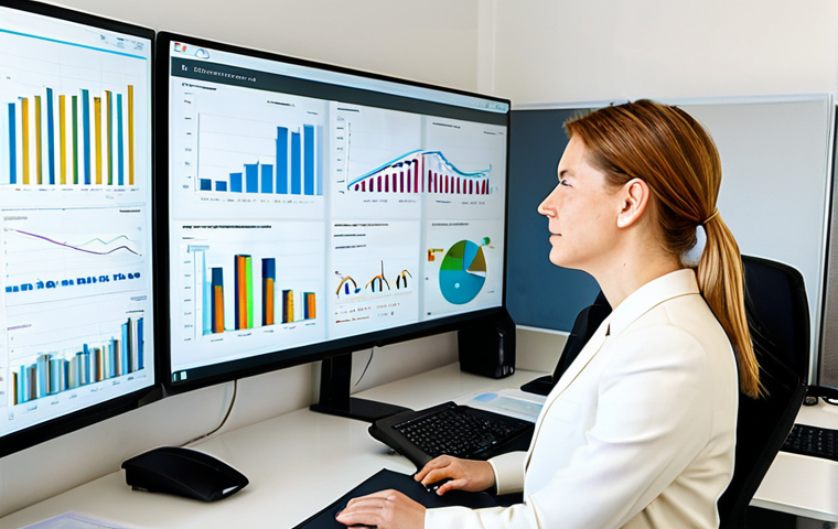 Modern Property Management Office**

"A bright, modern property management office in Berlin, Germany. A professional woman, fully clothed in a modest business suit, is reviewing data on a large computer screen showing charts and graphs related to energy consumption of apartment buildings. In the background, colleagues are working collaboratively at desks. The office is clean, organized, and filled with natural light. Safe for work, appropriate content, professional, family-friendly, perfect anatomy, correct proportions, natural pose, well-formed hands, proper finger count, natural body proportions, fully clothed, modest clothing, professional dress."

**