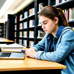 공공관리사 시험 대비를 위한 학습 전략 - Motivated Study Session**

A student in a well-lit, modern library, fully clothed in casual but mode...