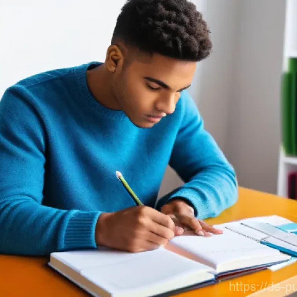 공공관리사 필기시험 대비를 위한 시간 관리 전략 - **Prompt:** A young adult, looking focused and determined, sitting at a meticulously organized study...