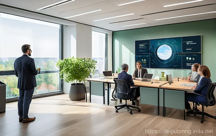 공공관리사 직무와 공공정책의 연관성 이해 - **"Bringing Climate Policy to Life"**: A dynamic and bright image of a modern German public administ...