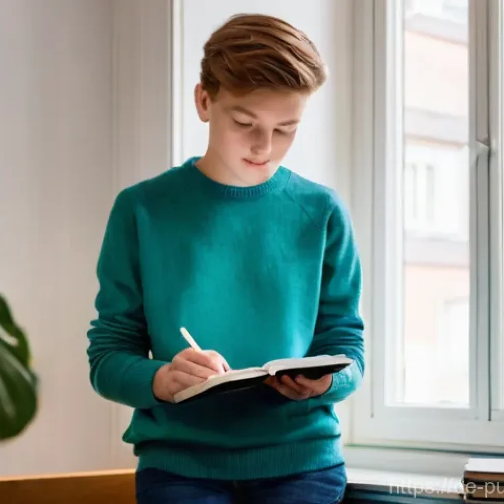 공공관리사 시험 준비 과정에서의 시간 관리 방법 - **Prompt:** A young German student, gender-neutral, aged around 20, is deeply engrossed in studying ...