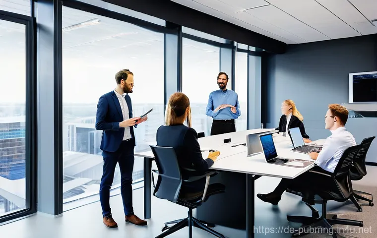 공공관리사 취업 전략과 경력 개발 방향 - **Prompt 1: Modern Public Service in the Digital Age**
    A vibrant, professional and diverse group...