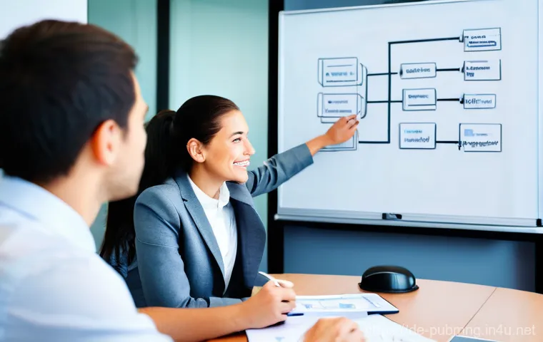 공공관리사 취업 후 첫 프로젝트 성공 사례 - **Prompt 1: Welcoming First Day in a German Public Office**
    A bright, clean, and modern German p...