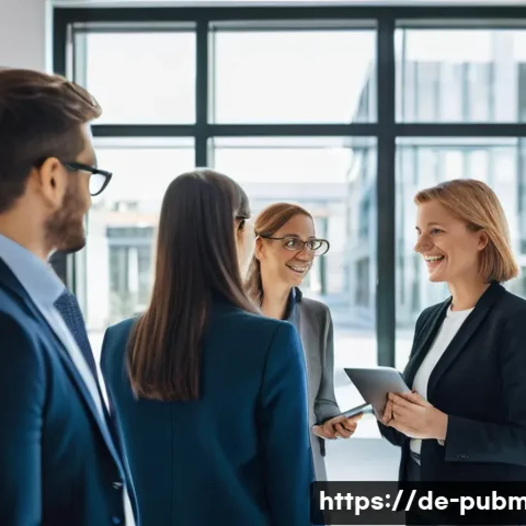 공공관리사 실무에서 리더십을 발휘하는 방법 - **Digitalization in Public Administration: Collaborative Innovation**
    A bright, modern German go...