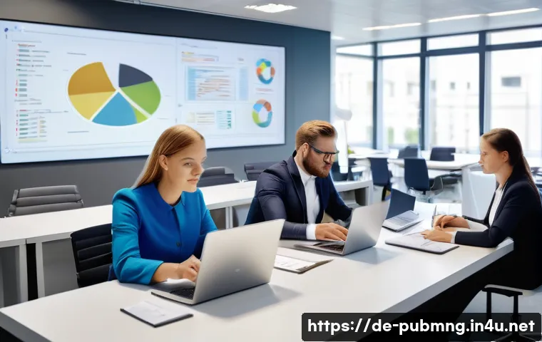 공공관리사 자격증 취득 후 새로운 도전 - A professional German public administration office scene showing a diverse group of administrative s...