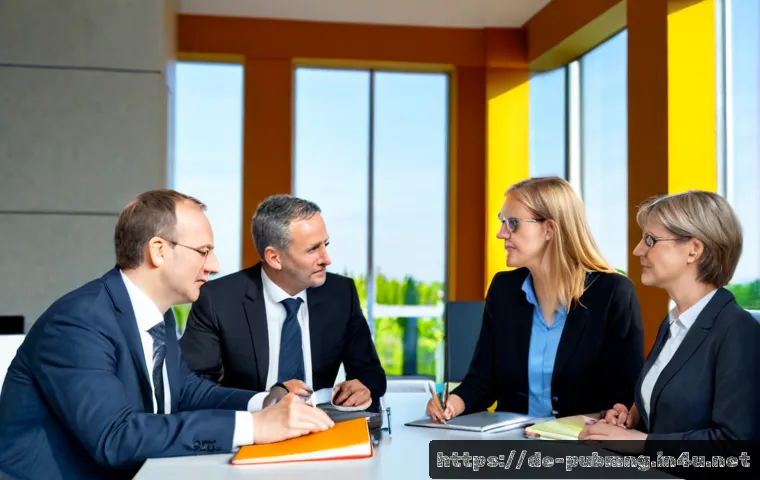공공관리사 관련 학회 활동의 중요성 - Photorealistic scene of German public administration professionals attending a regional academic ass...